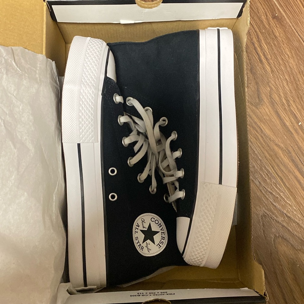 converse lift-hi black/white brand new
